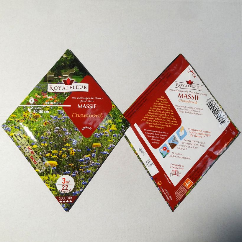 Exemple de spécimen de Mélange pour massif Chambord - Sachet 3 m2 Boite pour 3 m² tel que livré