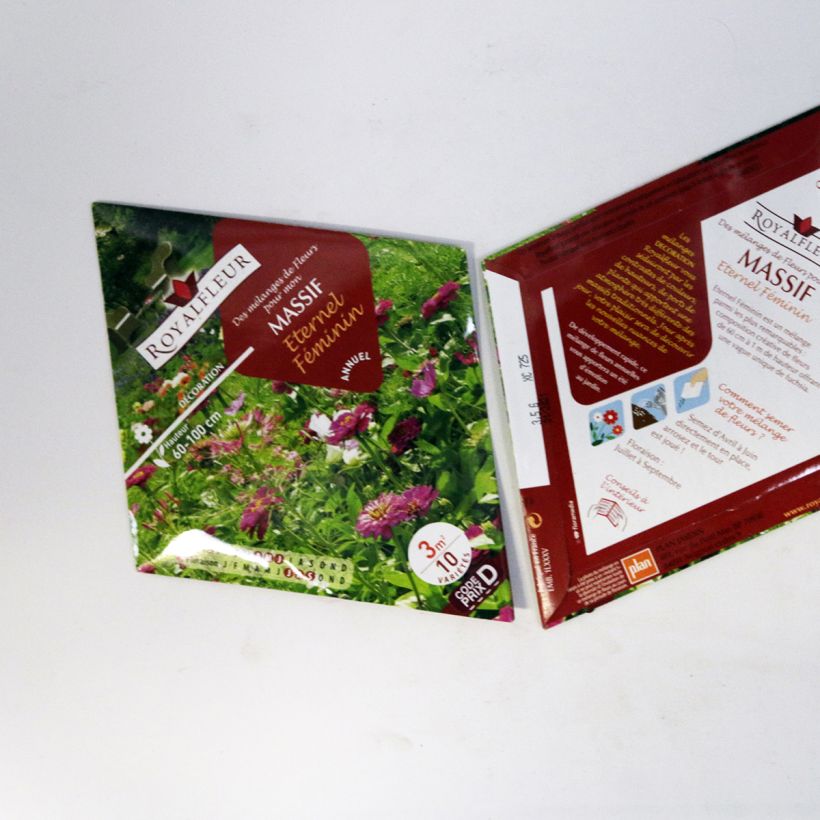 Exemple de spécimen de Mélange pour massif Eternel féminin -Sachet 3 m2 Boite pour 3 m² tel que livré