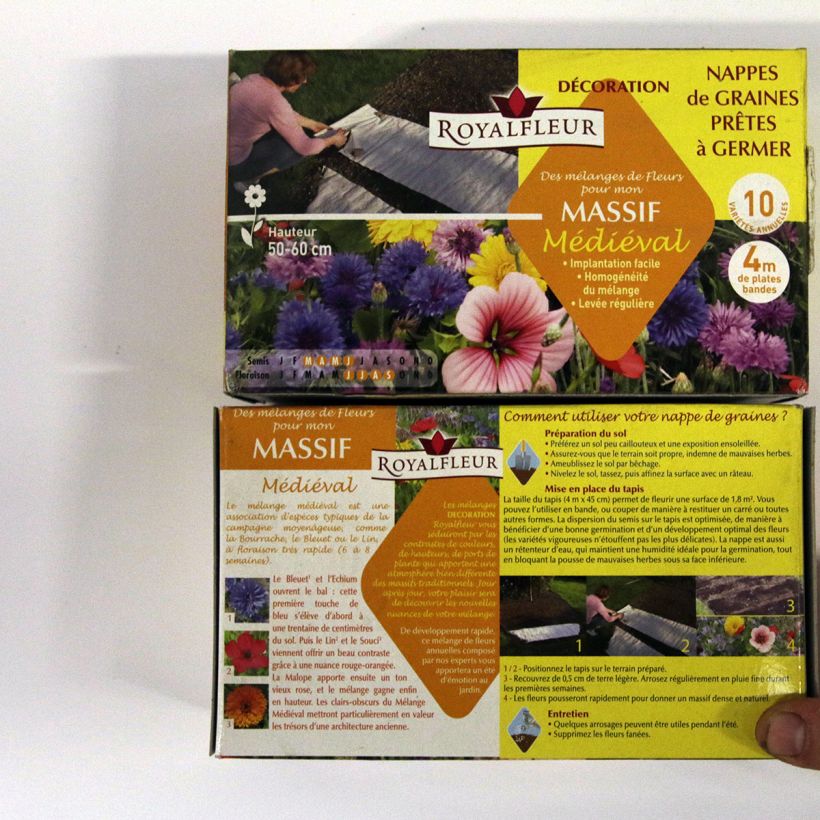 Exemple de spécimen de Mélange pour massif médiéval - Nappe Nappe de Graines pour 1.8 m² tel que livré