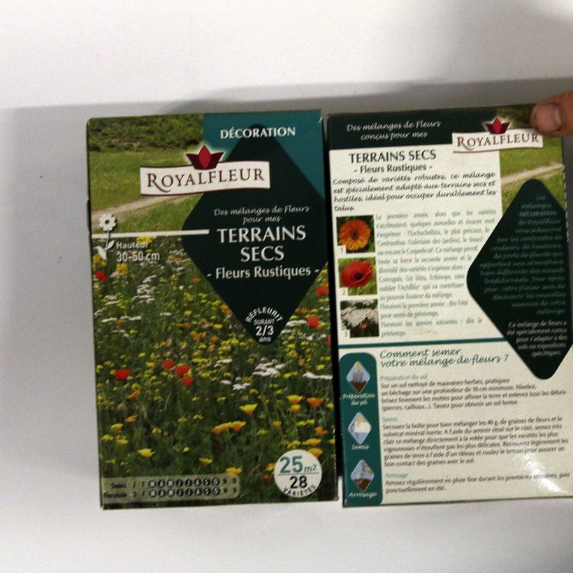 Exemple de spécimen de Mélange pour terrain sec - Boite 25 m2 Boite pour 25 m² tel que livré