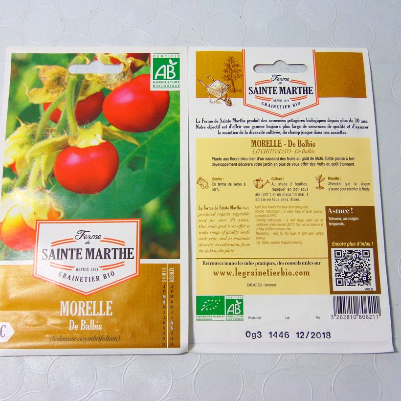 Example of Morelle de Balbis Bio - Ferme de Sainte Marthe le sachet de 70 graines environ as you get