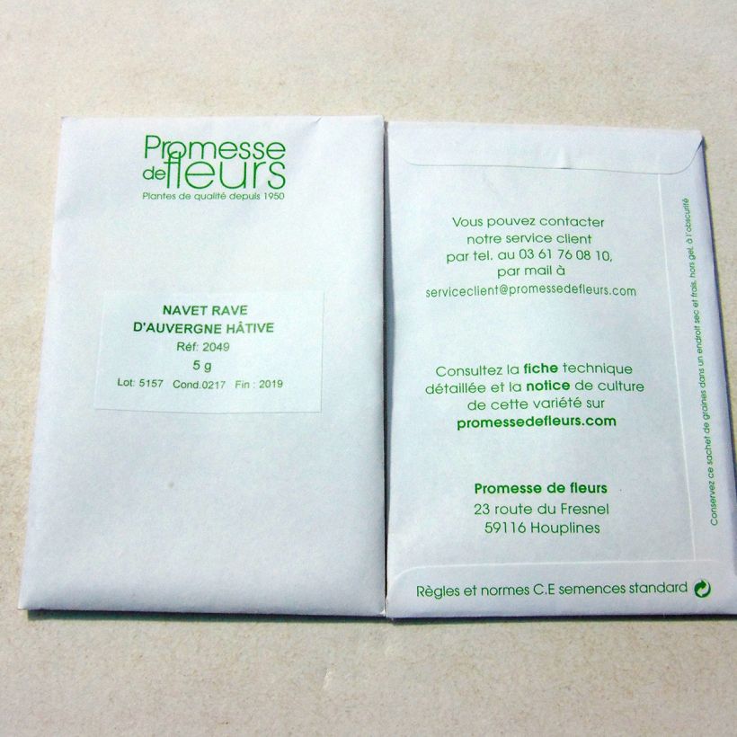 Example of Navet Rave d'Auvergne Hâtif - Brassica rapa le sachet de 2000 graines environ (5g) as you get