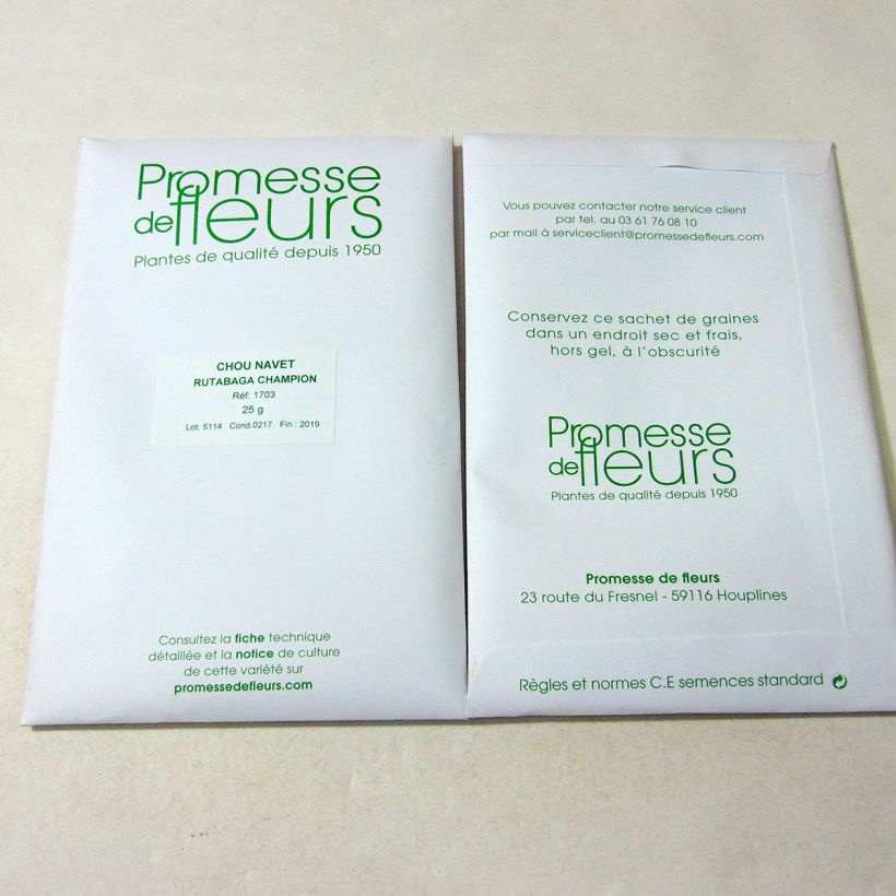 Example of Navet Rutabaga Champion le sachet de 7500 graines environ (minimum 25g) as you get