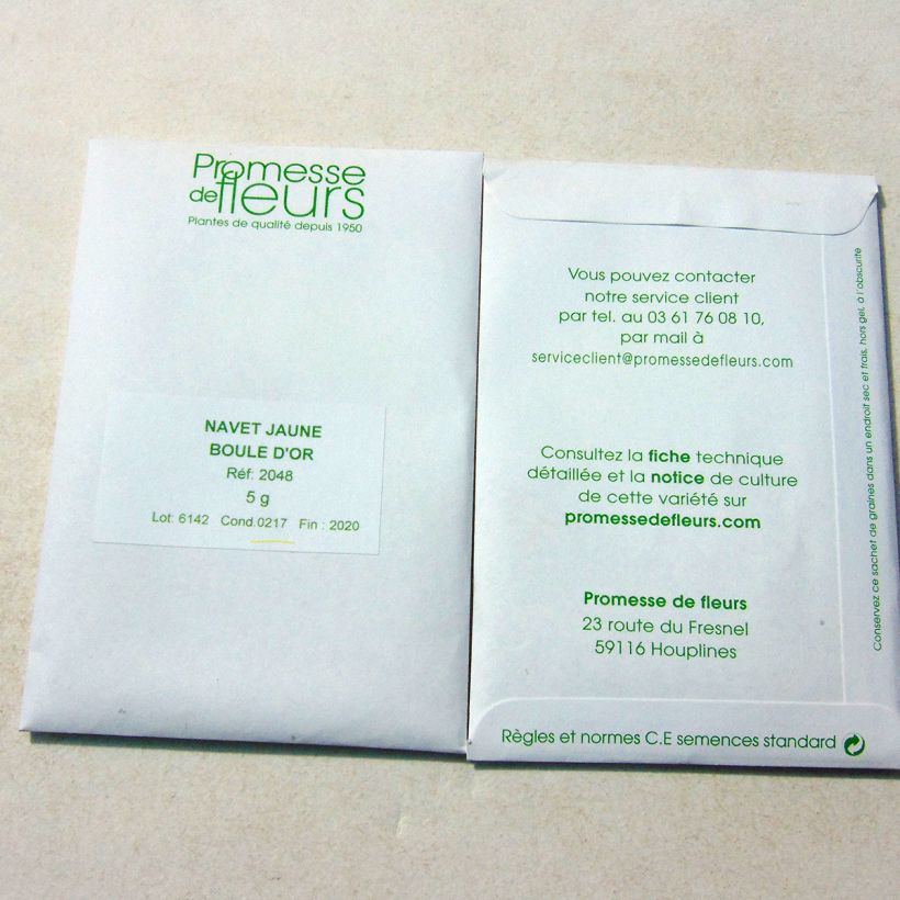 Example of Navet jaune Boule d'Or - Brassica rapa le sachet de 2000 graines environ (minimum 5g) as you get