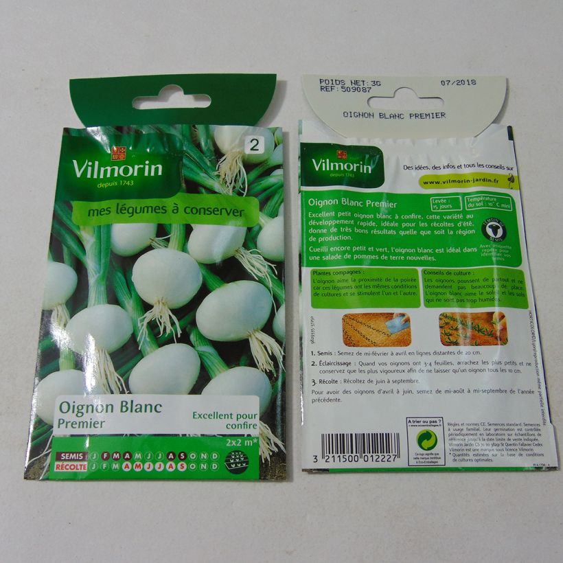 Example of Oignon Blanc Premier - Vilmorin le sachet de 750 graines environ (3g) as you get