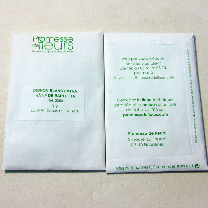 Example of Oignon Blanc extra hâtif de Barletta - Allium cepa le sachet de +/- 600 graines environ (minimum 3g) as you get