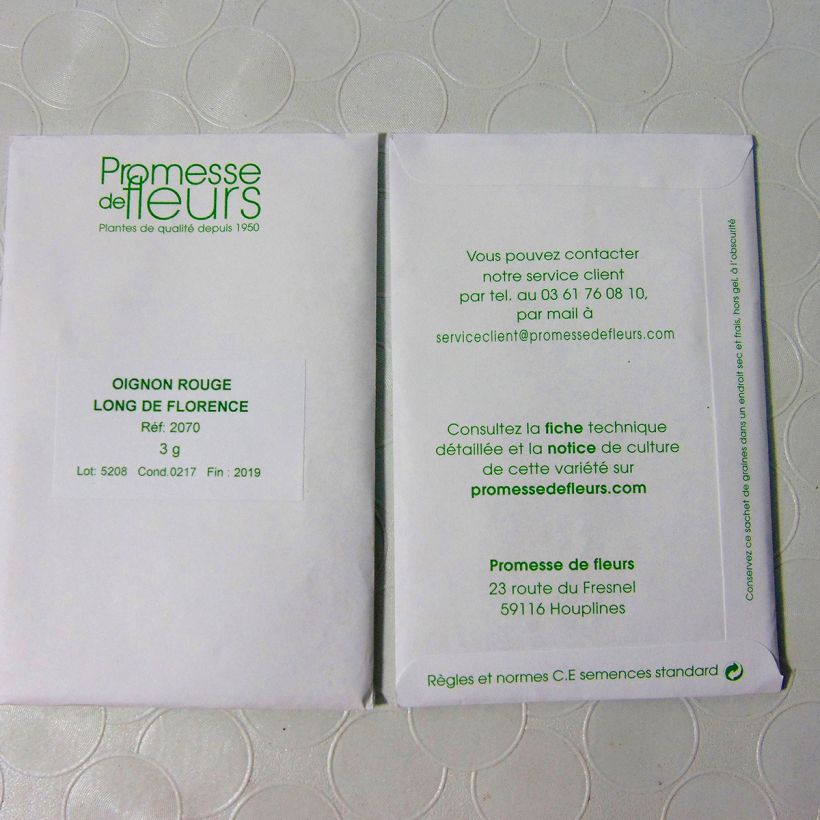 Example of Oignon Rouge long de Florence - Allium cepa le sachet de +/- 600 graines environ (minimum 3g) as you get