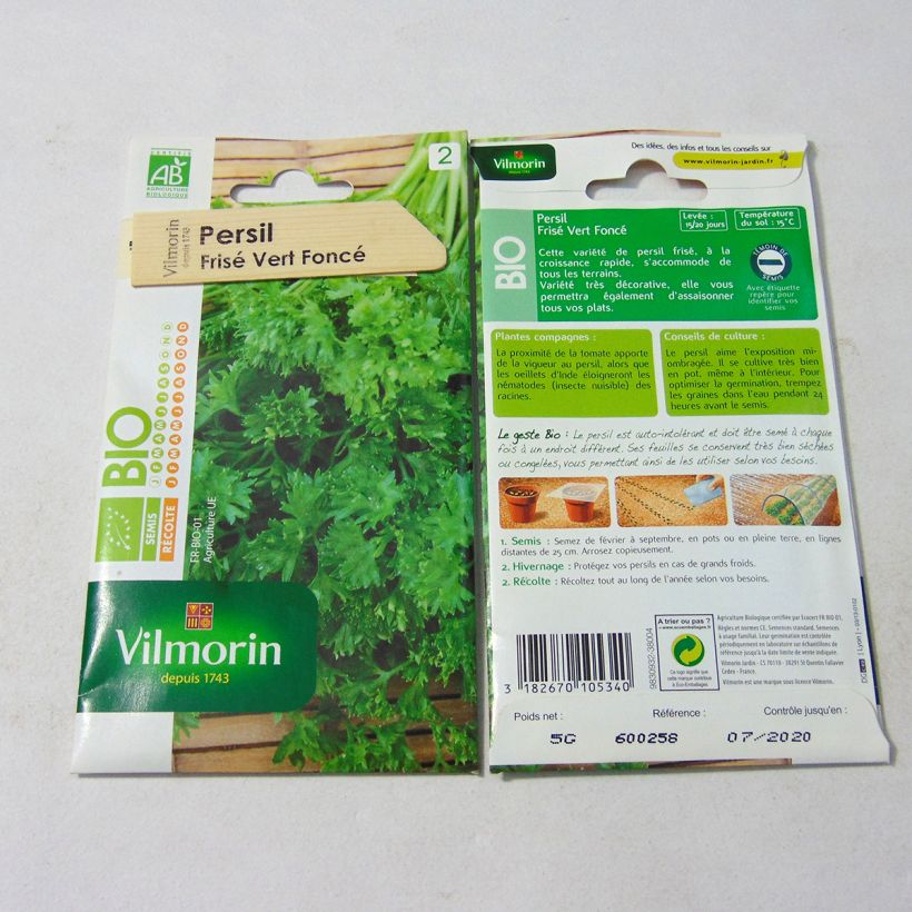 Example of Persil frisé vert foncé Bio - Vilmorin le sachet de 3000 graines environ (5g) as you get