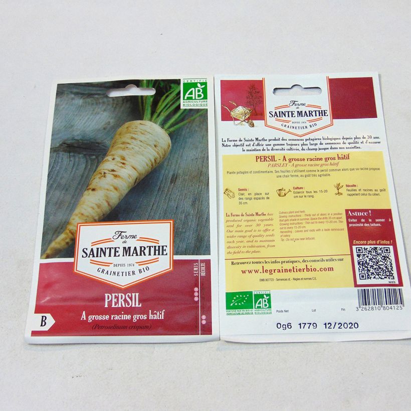Example of Persil tubéreux Gros Hâtif Bio - Ferme de Sainte Marthe le sachet de 450 graines environ (0.6g) as you get