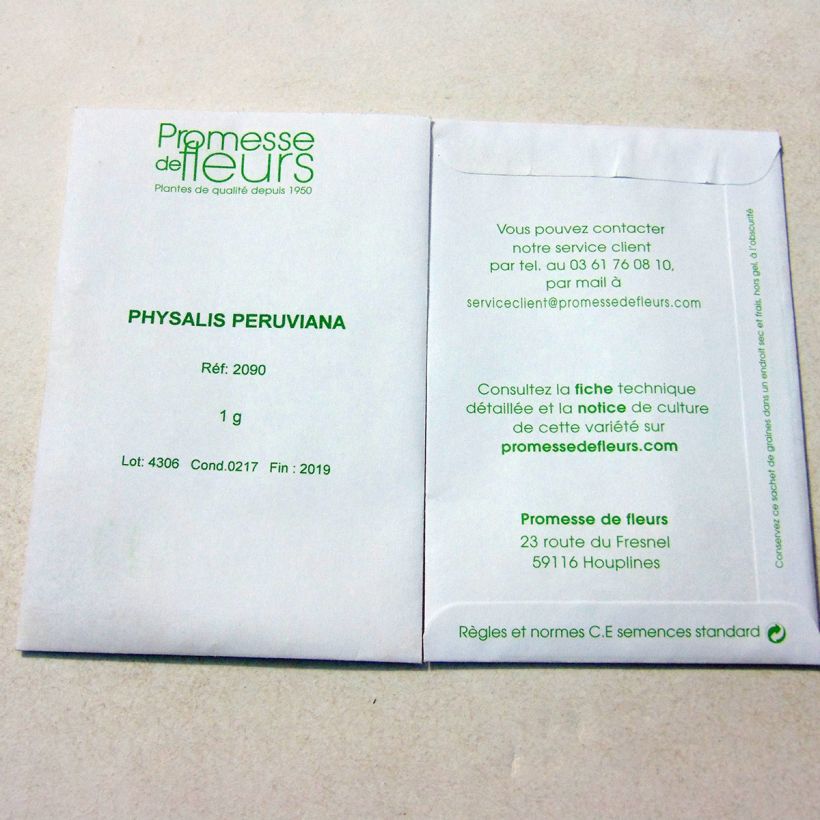 Example of Physalis peruviana - Coqueret du Pérou le sachet de +/- 1000 graines environ (minimum 1g) as you get