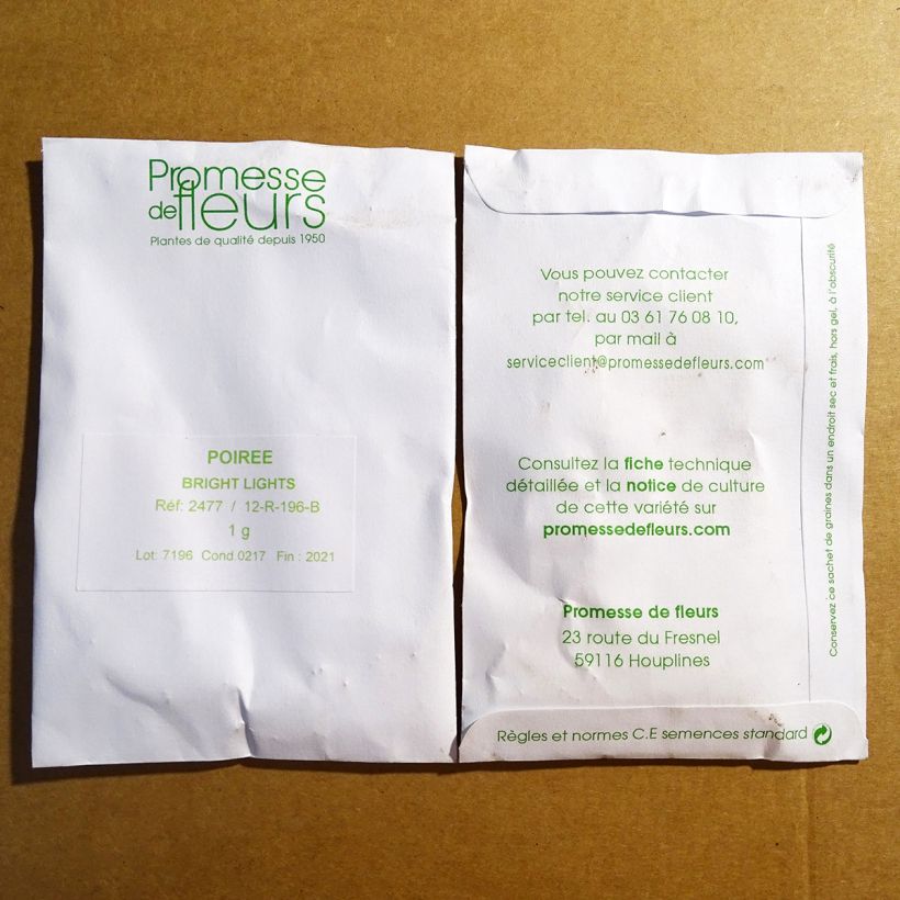 Example of Poirée Bright Lights le sachet de +/- 40 graines environ (minimum 1g) as you get