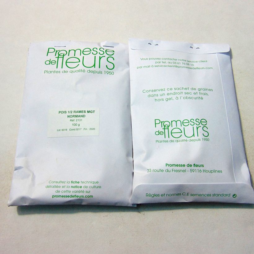 Example of Pois demi-ramant Normand mangetout - Pisum sativum le sachet de 250-350 graines environ (minimum 100g) as you get