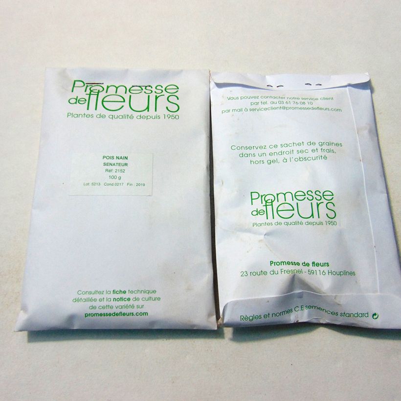 Example of Pois demi-ramant Sénateur à grains ridés - Pisum sativum le sachet de 250-350 graines environ (minimum 100g) as you get