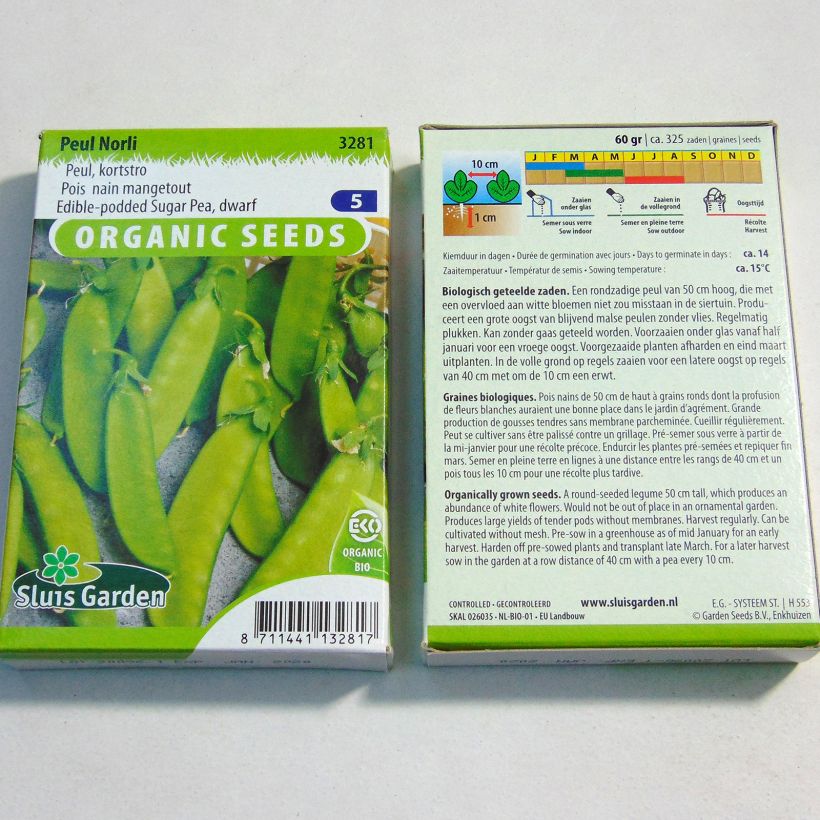Example of Pois nain Norli mangetout BIO le sachet de 350 graines environ (75g) as you get