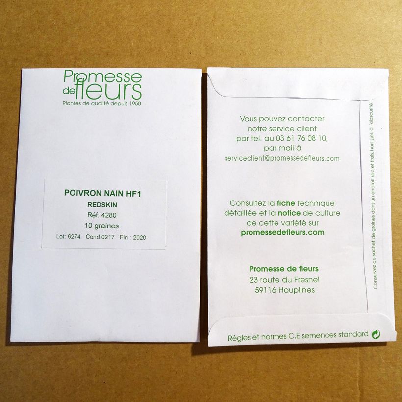 Example of Poivron nain Redskin F1 le sachet de 10 graines environ as you get