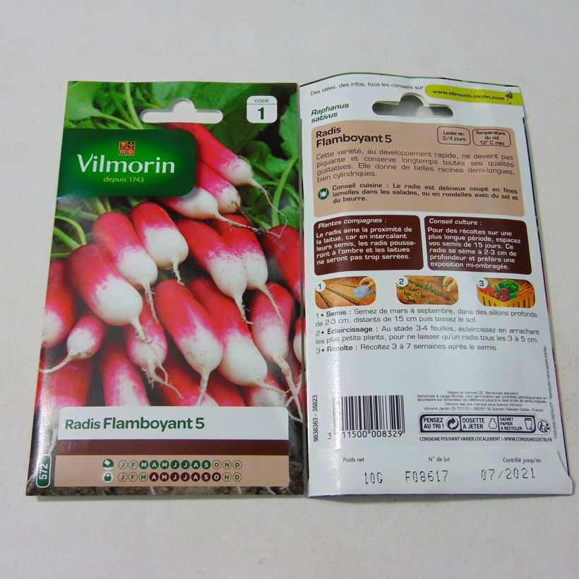 Example of Radis Flamboyant 5 - Vilmorin le sachet de 800 graines environ (10g) as you get