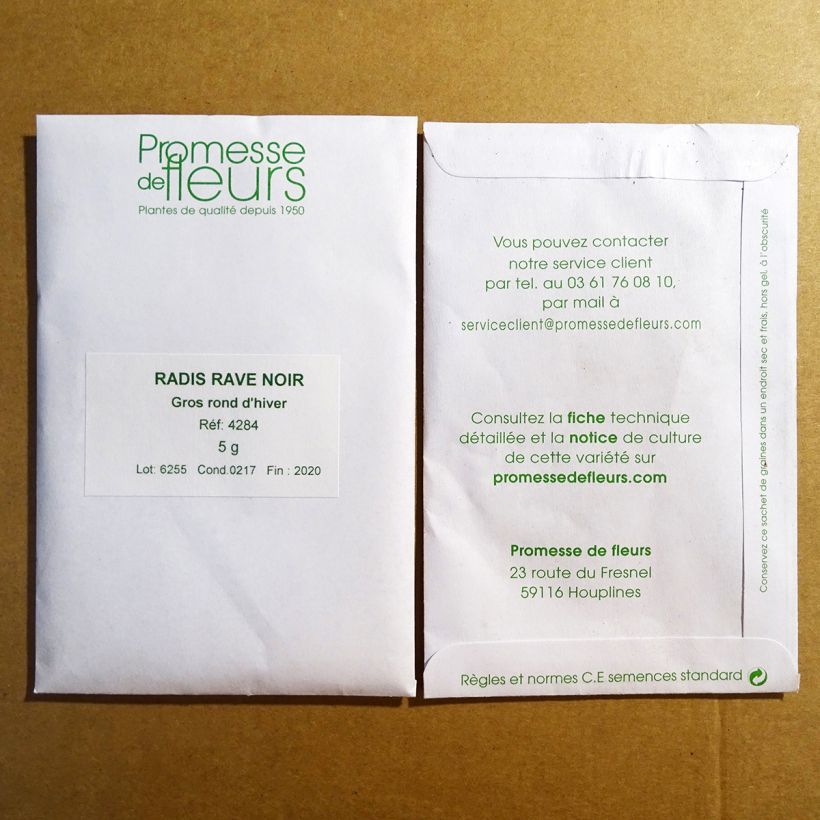 Example of Radis Noir Gros Rond d'Hiver le sachet de +/- 500 graines environ (minimum 5g) as you get
