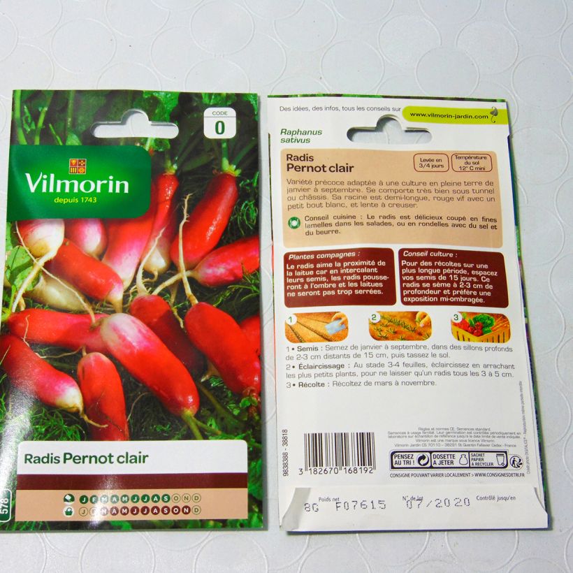 Example of Radis Pernot clair - Vilmorin le sachet de 640 graines environ (8g) as you get
