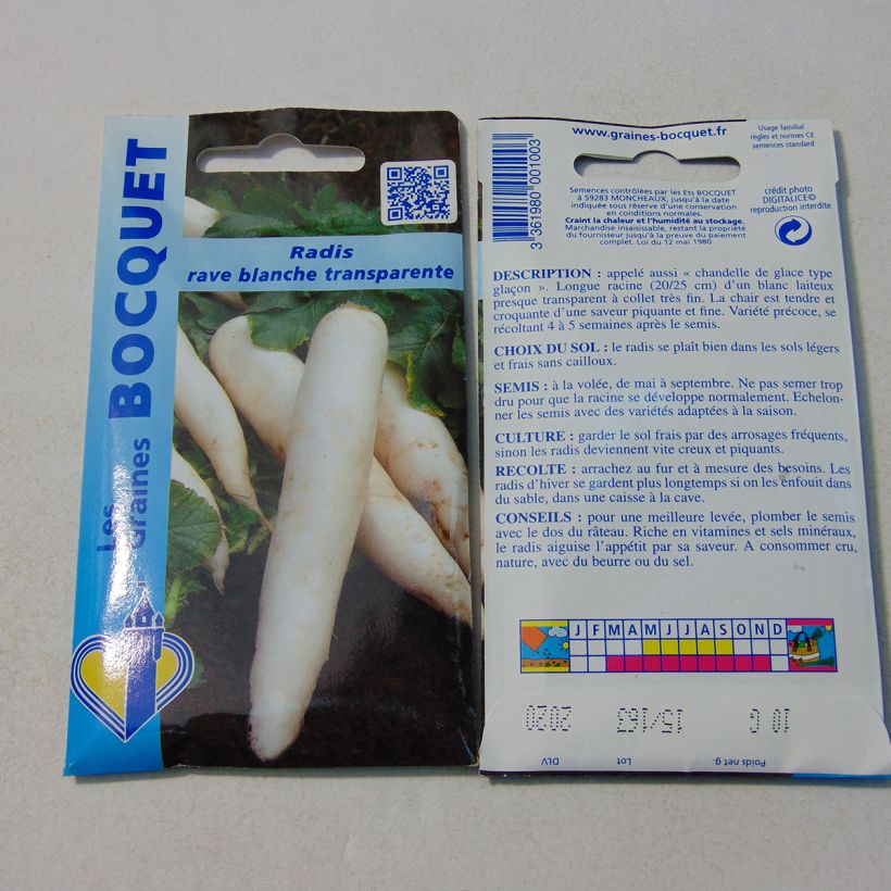 Example of Radis Rave blanche transparente - Raphanus sativus le sachet de 800 graines environ (10g) as you get