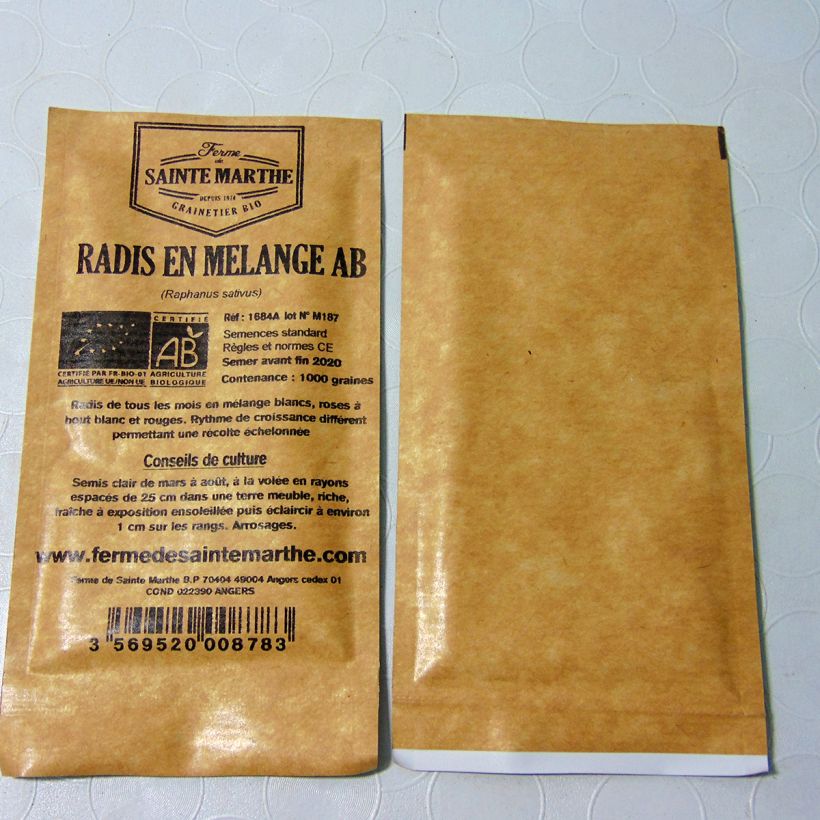 Example of Radis en mélange Bio - Ferme de Sainte Marthe le sachet de 1000 graines environ as you get