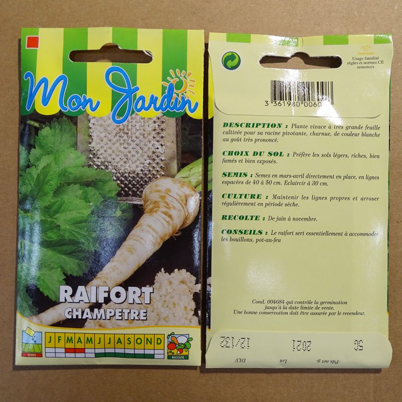 Example of Raifort champêtre - Armoricia rusticana le sachet de graines de 5 grammes as you get