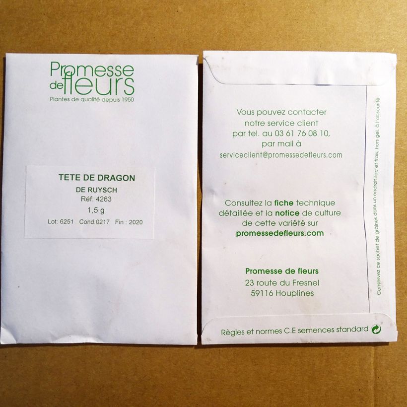 Example of Tête-de-dragon - Dracocephalum moldavicum le sachet de 700 graines environ (minimum 1,5g) as you get