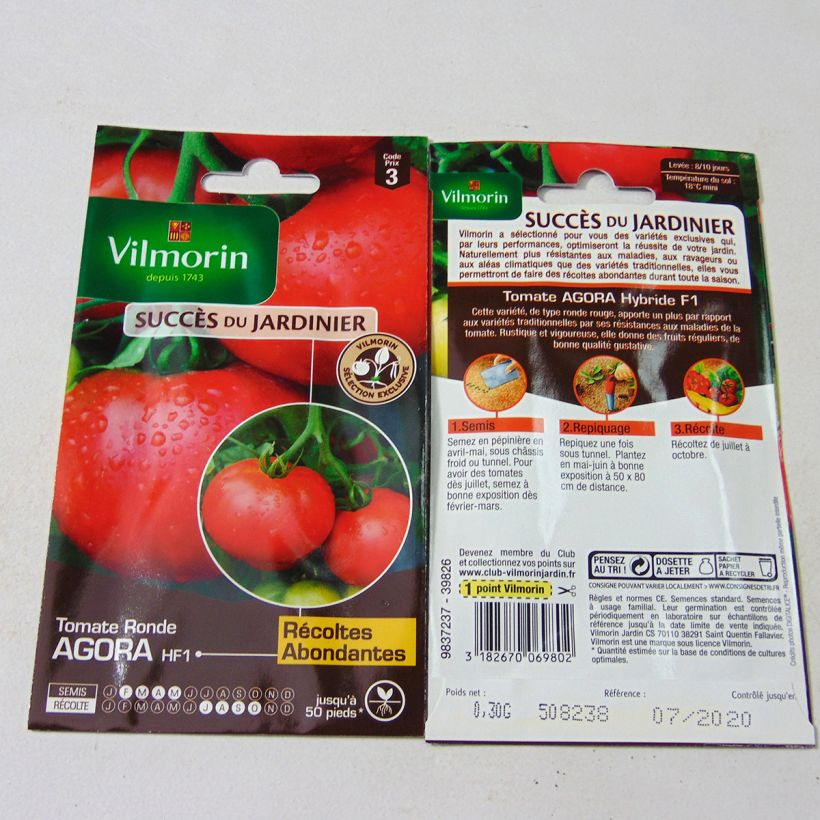 Example of Tomate Agora F1 - Vilmorin le sachet de 90 graines environ (0,3g) as you get