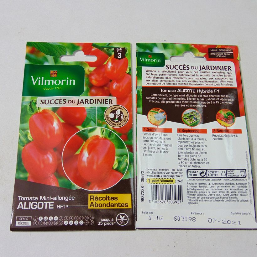 Example of Tomate Aligote F1 - Vilmorin  le sachet de 30 graines environ (0,1g) as you get