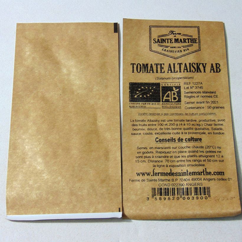 Example of Tomate Altaisky Bio - Ferme de Sainte Marthe le sachet de 50 graines environ as you get