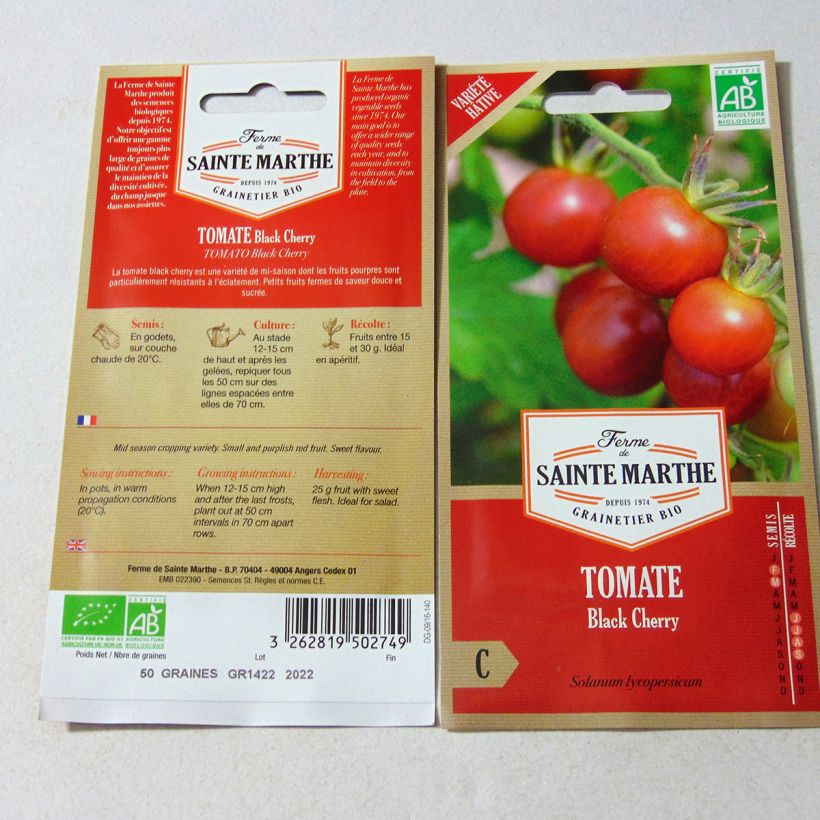 Example of Tomate Black Cherry Bio le sachet de 50 graines environ as you get