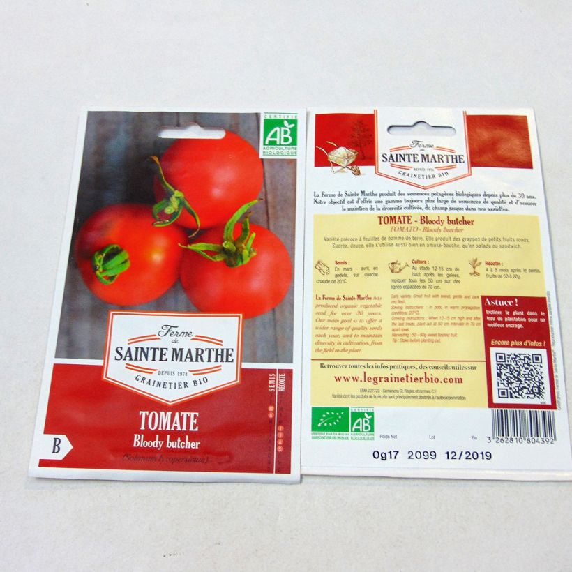 Example of Tomate Bloody Butcher Bio - Ferme de Sainte Marthe le sachet de 60 graines environ as you get