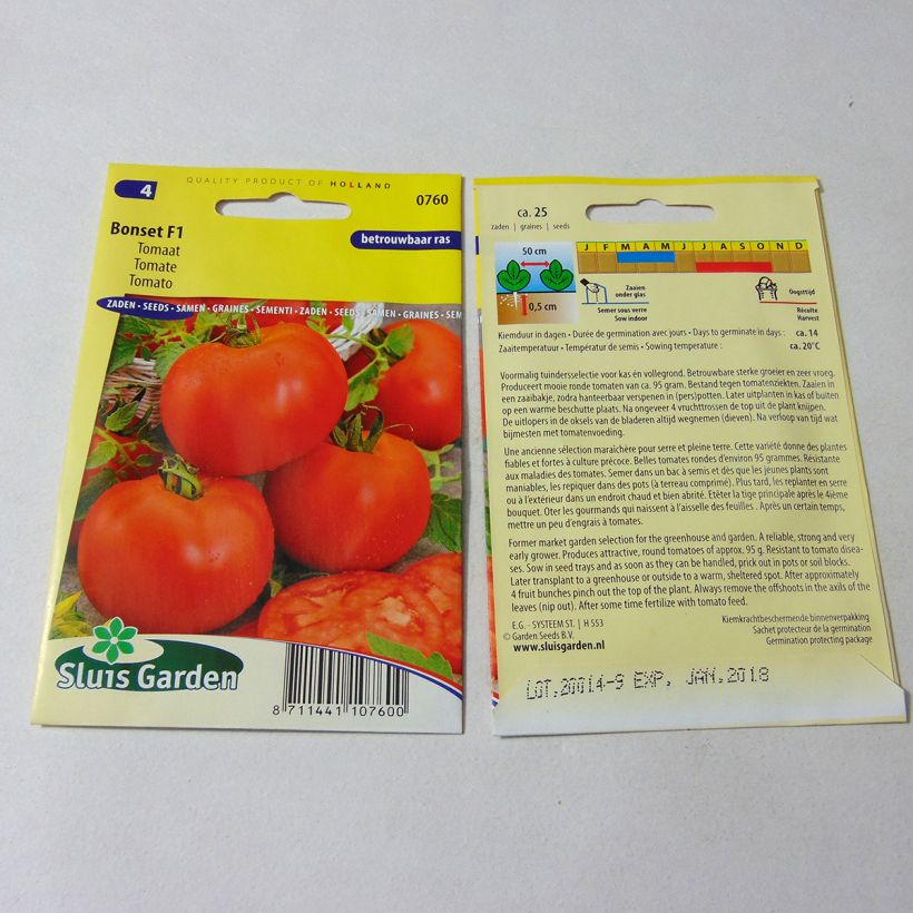 Example of Tomate Bonset F1 le sachet de 25 graines environ as you get