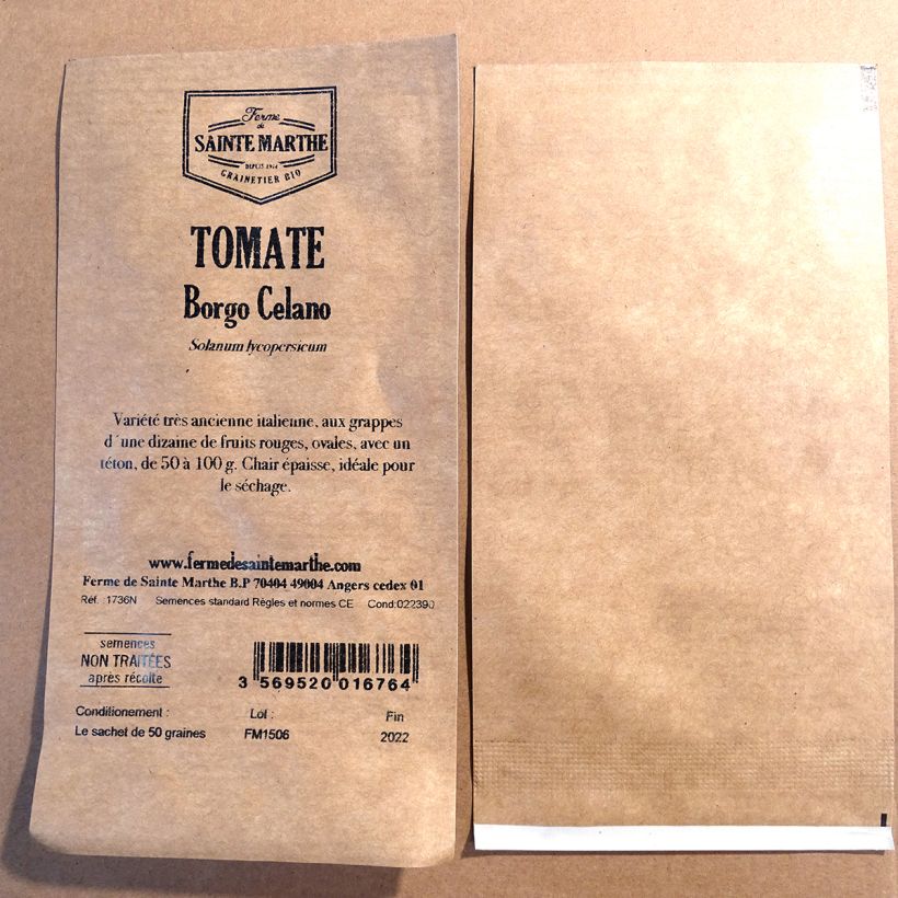 Example of Tomate Borgo Celano NT - Ferme de Sainte Marthe le sachet de 50 graines environ as you get