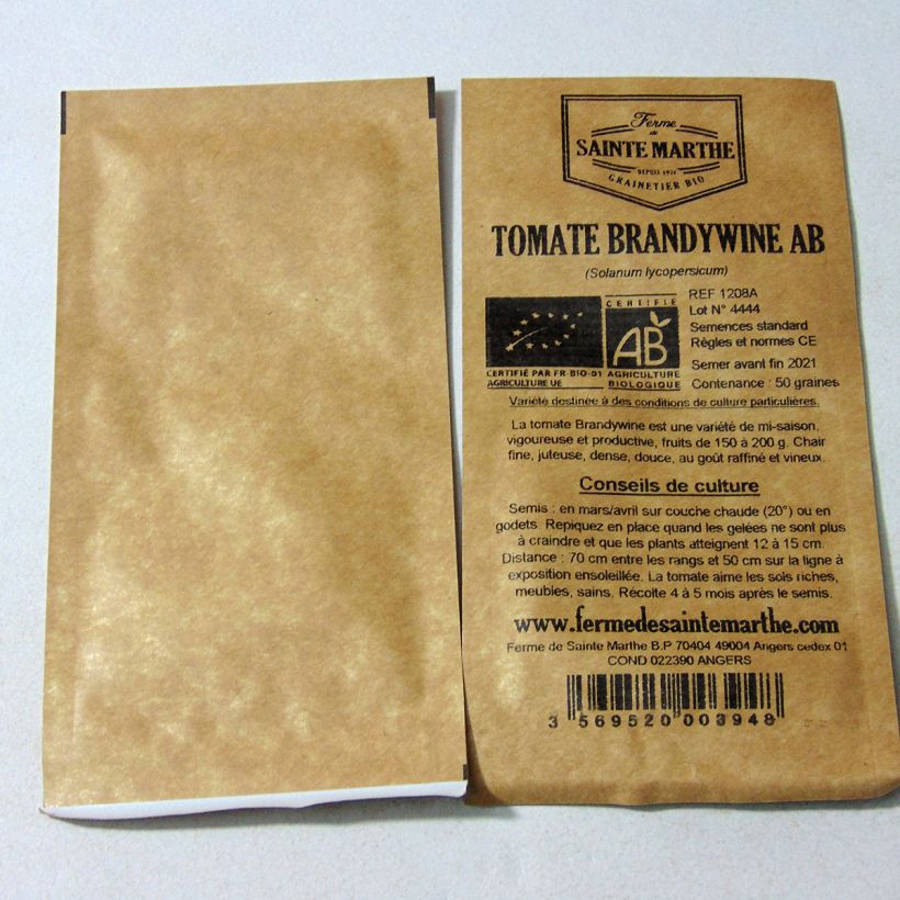 Example of Tomate Brandywine Bio - Ferme de Sainte Marthe le sachet de 50 graines environ as you get