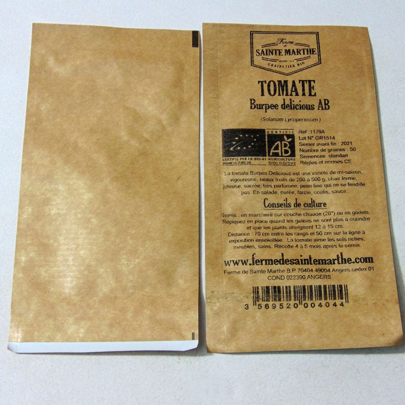 Example of Tomate Burpee Delicious Bio - Ferme de Sainte Marthe le sachet de 50 graines environ as you get