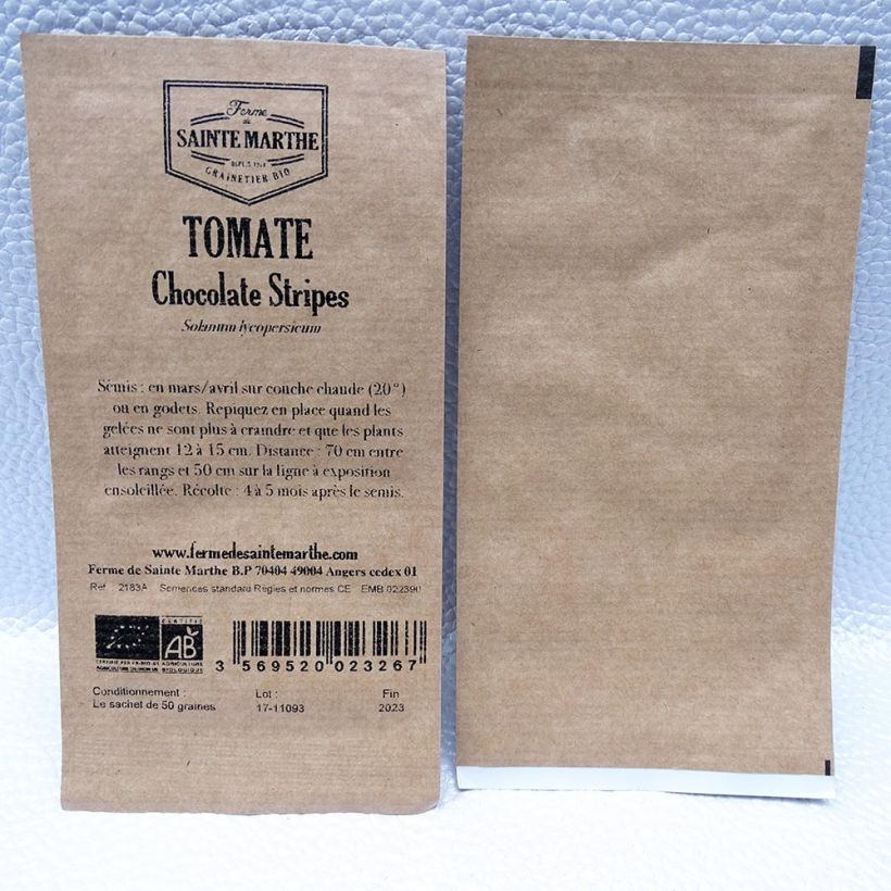 Example of Tomate Chocolate Stripes Bio - Ferme de Sainte Marthe le sachet de 50 graines environ as you get