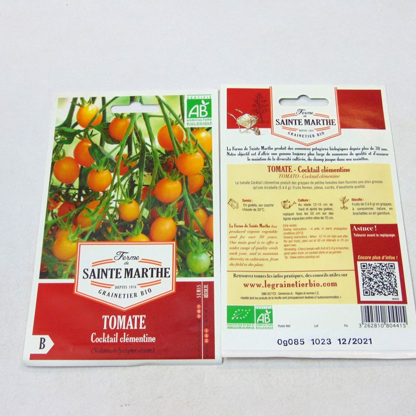 Example of Tomate Cocktail Clémentine Bio - Ferme de Sainte Marthe le sachet de 50 graines environ as you get