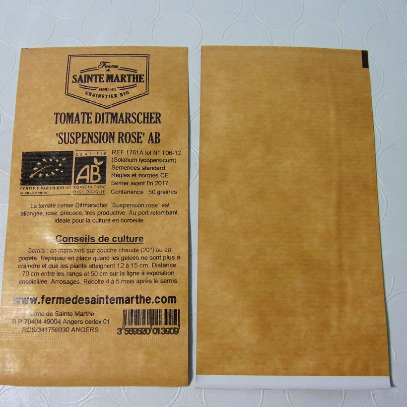 Example of Tomate Ditmarscher Suspension Rose - Bio - Ferme de Sainte Marthe  le sachet de 50 graines environ as you get