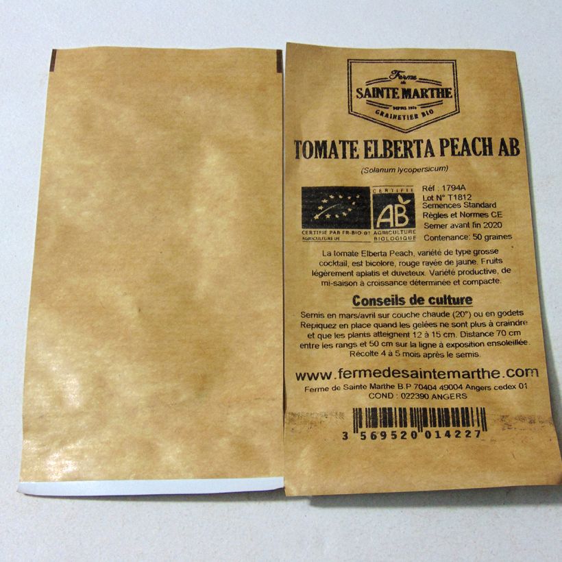 Example of Tomate Elberta Peach Bio - Ferme de Sainte Marthe le sachet de 50 graines environ as you get