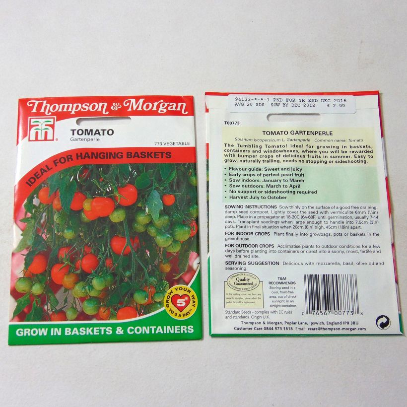 Example of Tomate Gartenperle - Tomate-cerise le sachet de 20 graines environ as you get