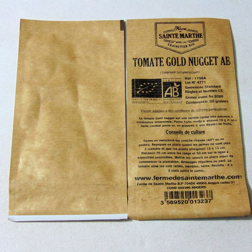 Example of Tomate Gold Nugget Bio - Ferme de Sainte Marthe le sachet de 50 graines environ as you get
