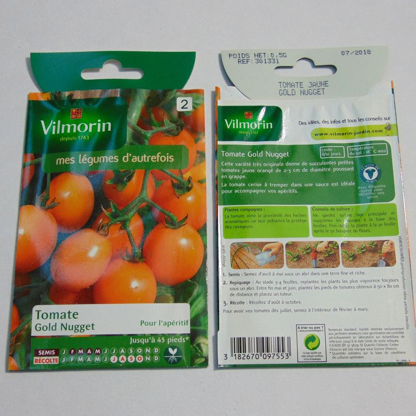 Example of Tomate Gold Nugget - Vilmorin le sachet de 150 graines environ (0.5g) as you get