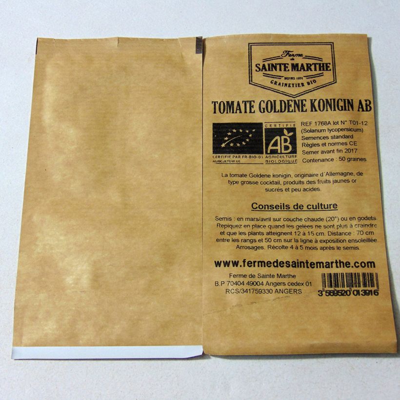 Example of Tomate Goldene Königin Bio - Ferme de Sainte Marthe - Tomate Reine d'or le sachet de 50 graines environ as you get