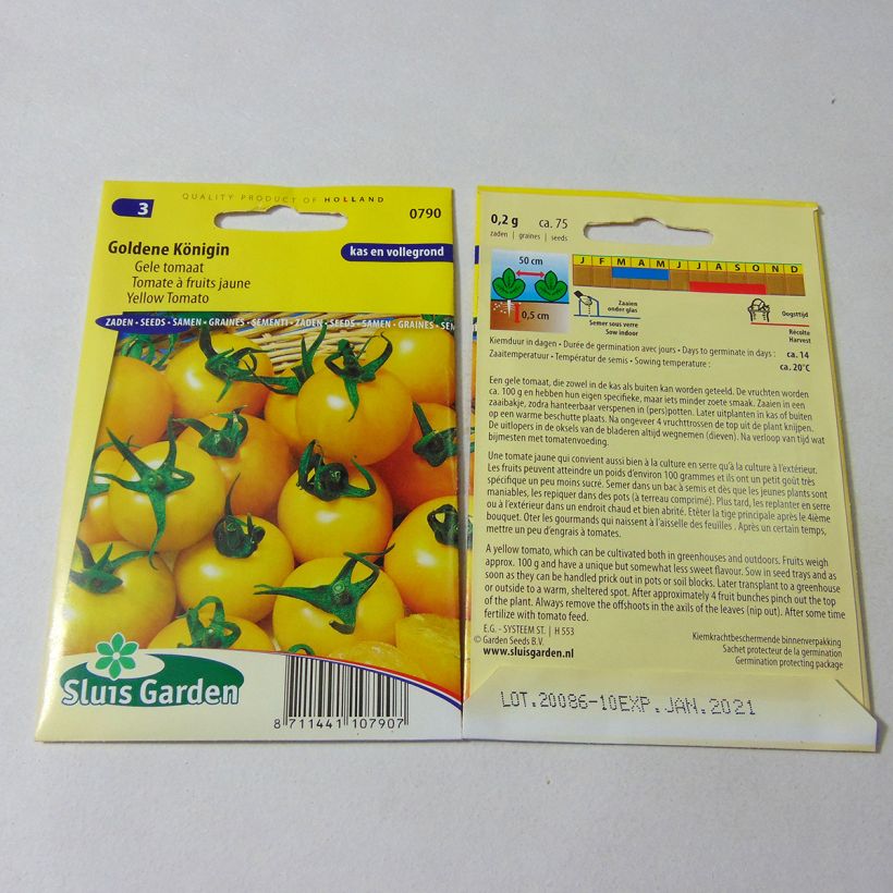 Example of Tomate Goldene Königin - Tomate Reine d'or le sachet de 75 graines environ as you get