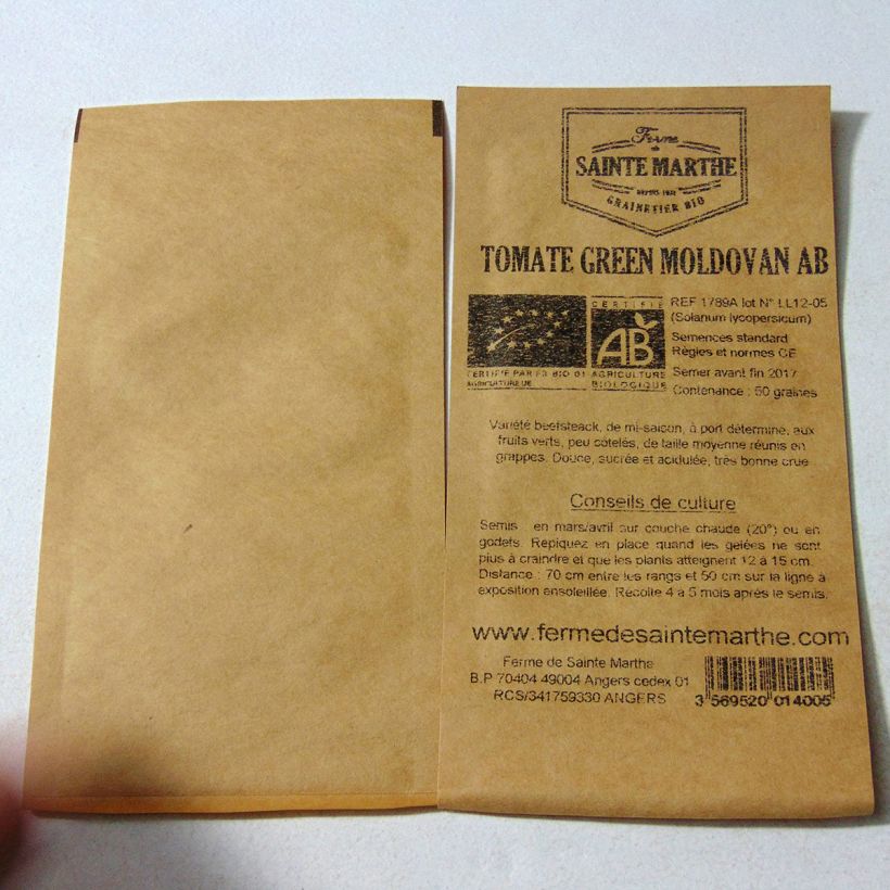 Example of Tomate Green Moldovan Bio - Ferme de Sainte Marthe le sachet de 50 graines environ as you get