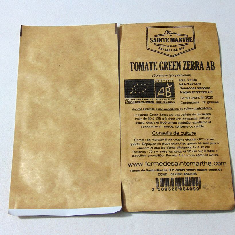 Example of Tomate Green Zebra Bio - Ferme de Sainte Marthe le sachet de 50 graines environ as you get