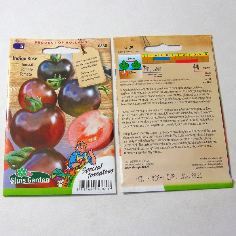 Example of Tomate Indigo Rose  le sachet de 15 graines environ as you get