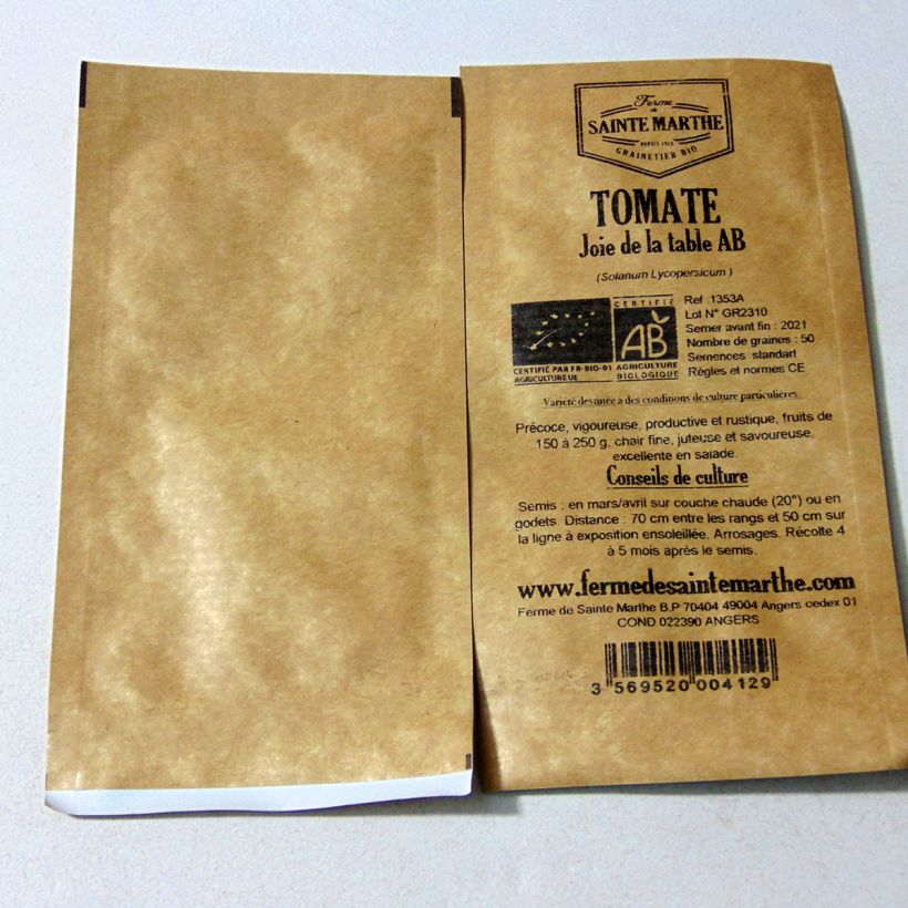 Example of Tomate Joie de la Table Bio - Ferme de Sainte Marthe le sachet de 50 graines environ as you get