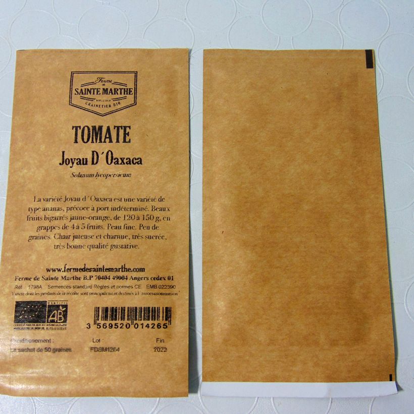 Example of Tomate Joyau d'Oaxaca Bio - Ferme de Sainte Marthe le sachet de 50 graines environ as you get