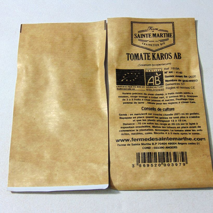Example of Tomate Karos Bio - Ferme de Sainte Marthe le sachet de 50 graines environ as you get